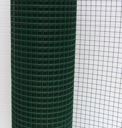 Сетка сварная н/у покрытая ПВХ (зеленая); яч.:30х30; д.:1,4; ширина:1,17м; длина:25м